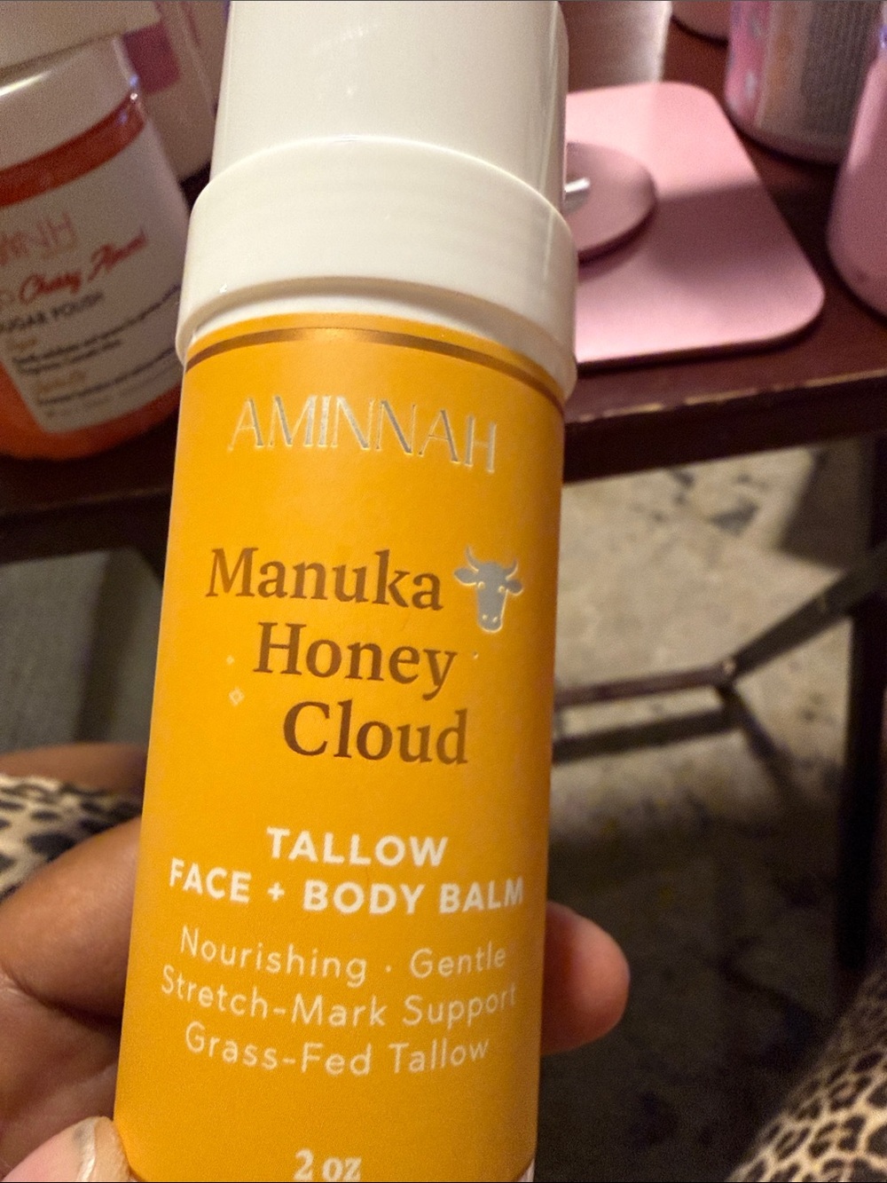 Aminnah Manuka Honey Cloud Tallow Face + Body Balm - Orange